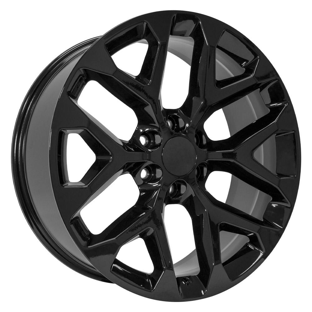 22" Replica Wheel fits Chevy Silverado - CV98B Black 22x9