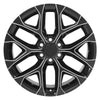 22" Replica Wheel fits Chevy Silverado - CV98B Black with Milled Edge 22x9