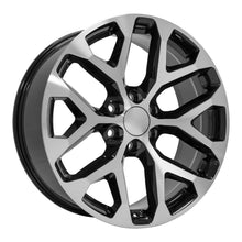 Load image into Gallery viewer, 22" Replica Wheel fits Chevy Silverado - CV98B Black Machined 22x9