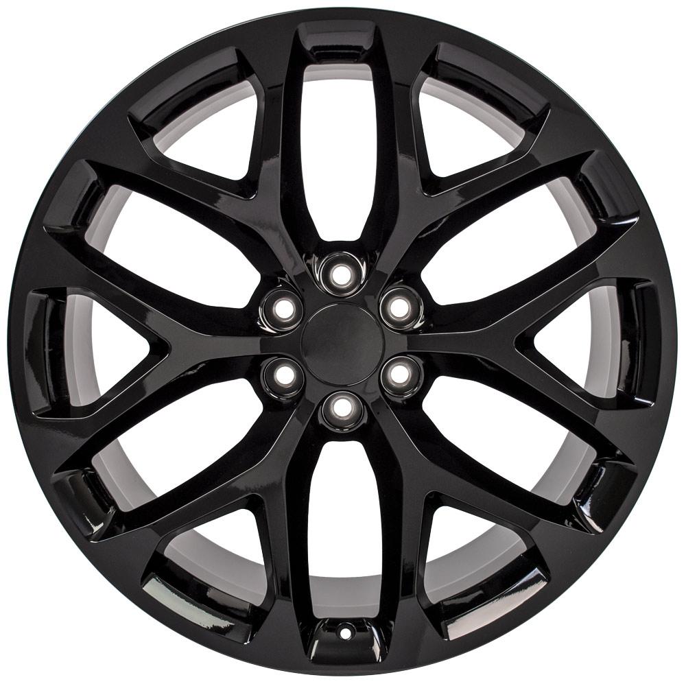 24" Replica Wheel fits Chevy Silverado - CV98B Black 24x10