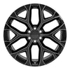 24" Replica Wheel fits Chevy Silverado - CV98B Black with Milled Edge 24x10