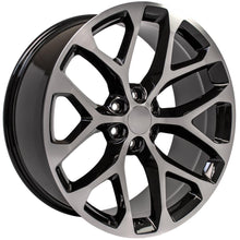 Cargar imagen en el visor de la galería, 24" Replica Wheel fits Chevy Silverado - CV98B Black Machined 24x10