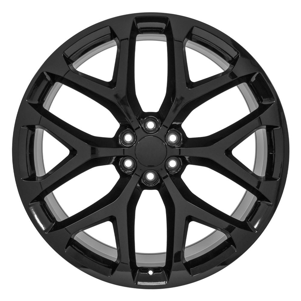 26" Replica Wheel CV98B Fits Chevy Silverado Rim 26x10 Black Wheel