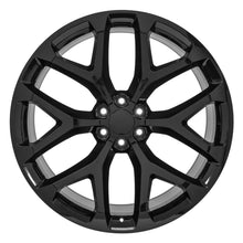 Load image into Gallery viewer, 26" Replica Wheel CV98B Fits Chevy Silverado Rim 26x10 Black Wheel