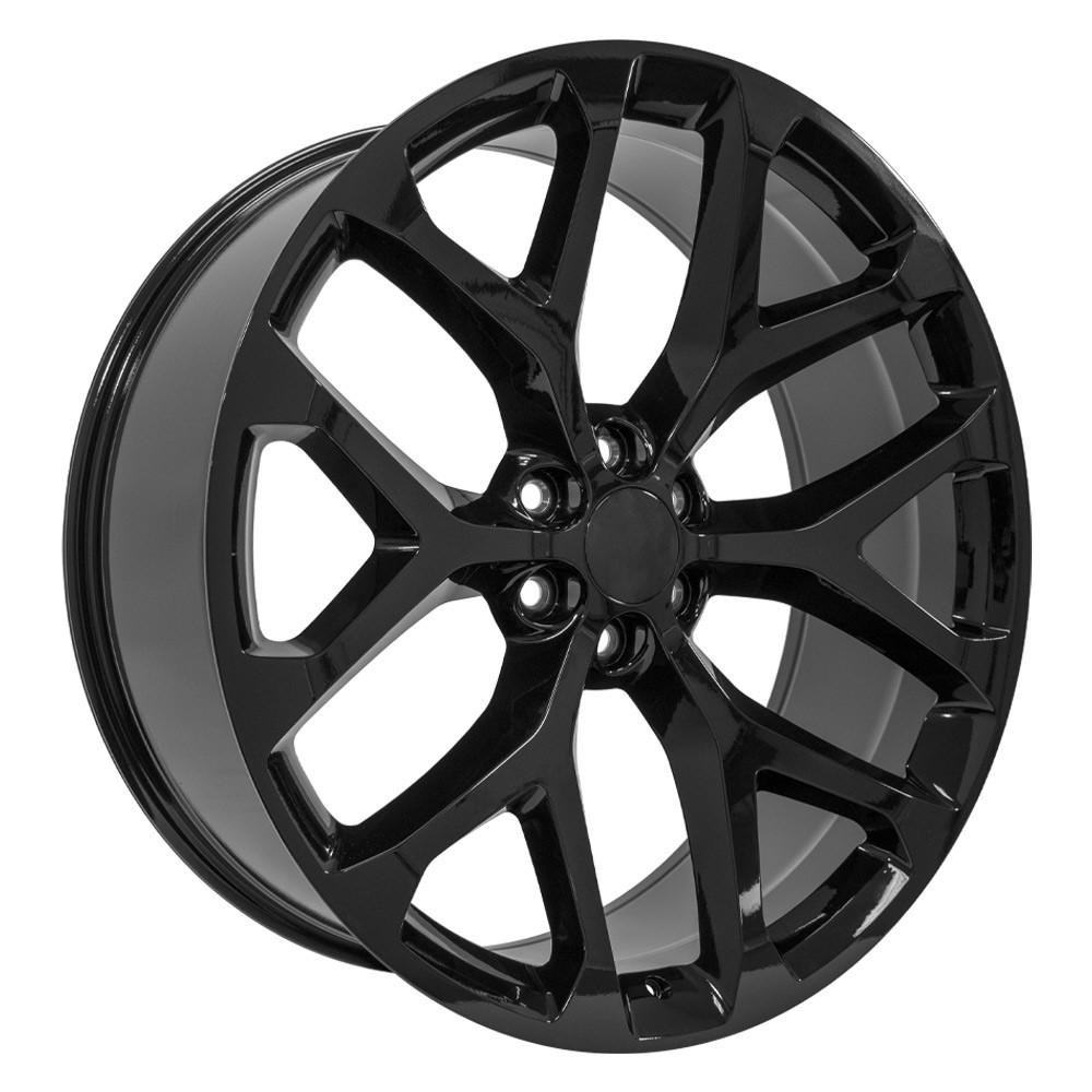 26" Replica Wheel CV98B Fits Chevy Silverado Rim 26x10 Black Wheel