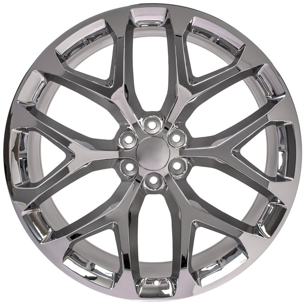 26" Replica Wheel CV98B Fits Chevy Silverado Rim 26x10 Chrome Wheel