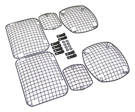 Crown Automotive RT26033 Mesh Light Guard Set in Black for 87-95 Jeep Wrangler YJ