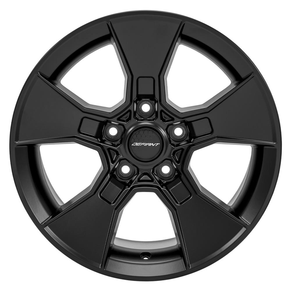 Defiant Wheel DF02 Satin Black Wheel 17x8.5 5x5" fits Jeep Wrangler, Jeep Gladiator