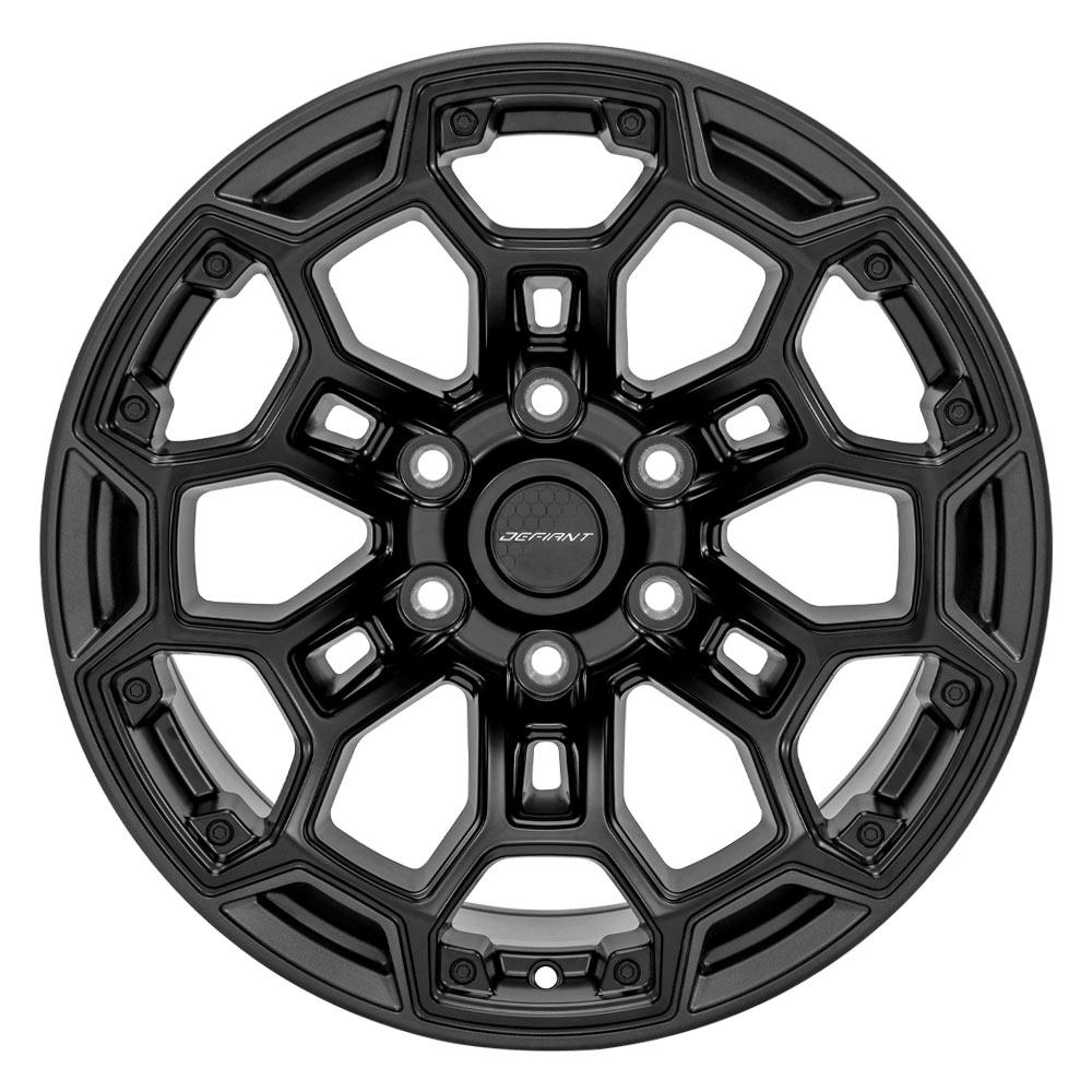 Defiant Wheel DF03 Satin Black with Dark Satin Charcoal 2-Tone 18x9 6x5.5" fits RAM-GM-Nissan
