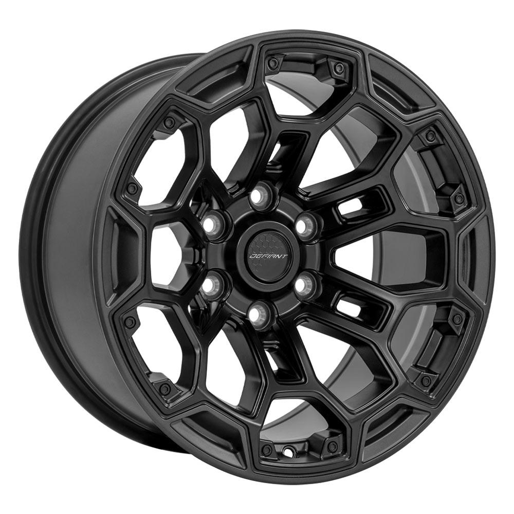 Defiant Wheel DF03 Satin Black with Dark Satin Charcoal 2-Tone 18x9 6x5.5