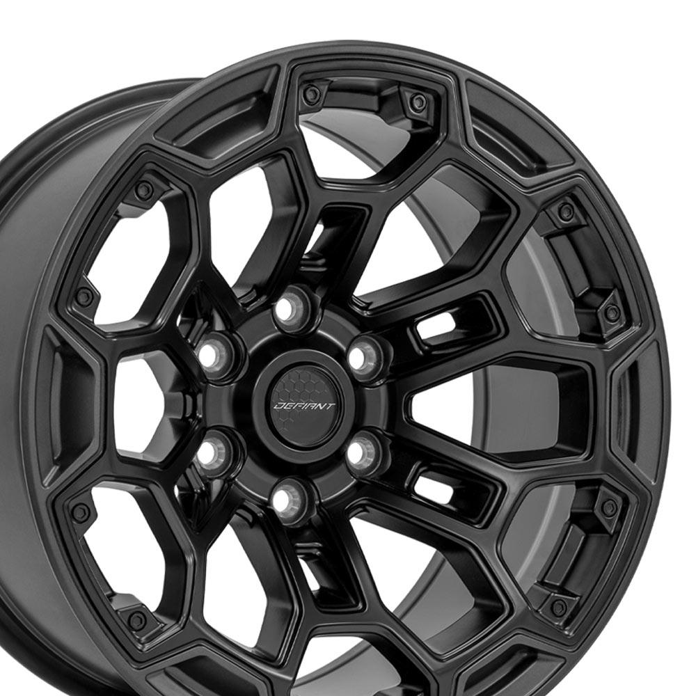 Defiant Wheel DF03 Satin Black with Dark Satin Charcoal 2-Tone 18x9 6x5.5" fits RAM-GM-Nissan