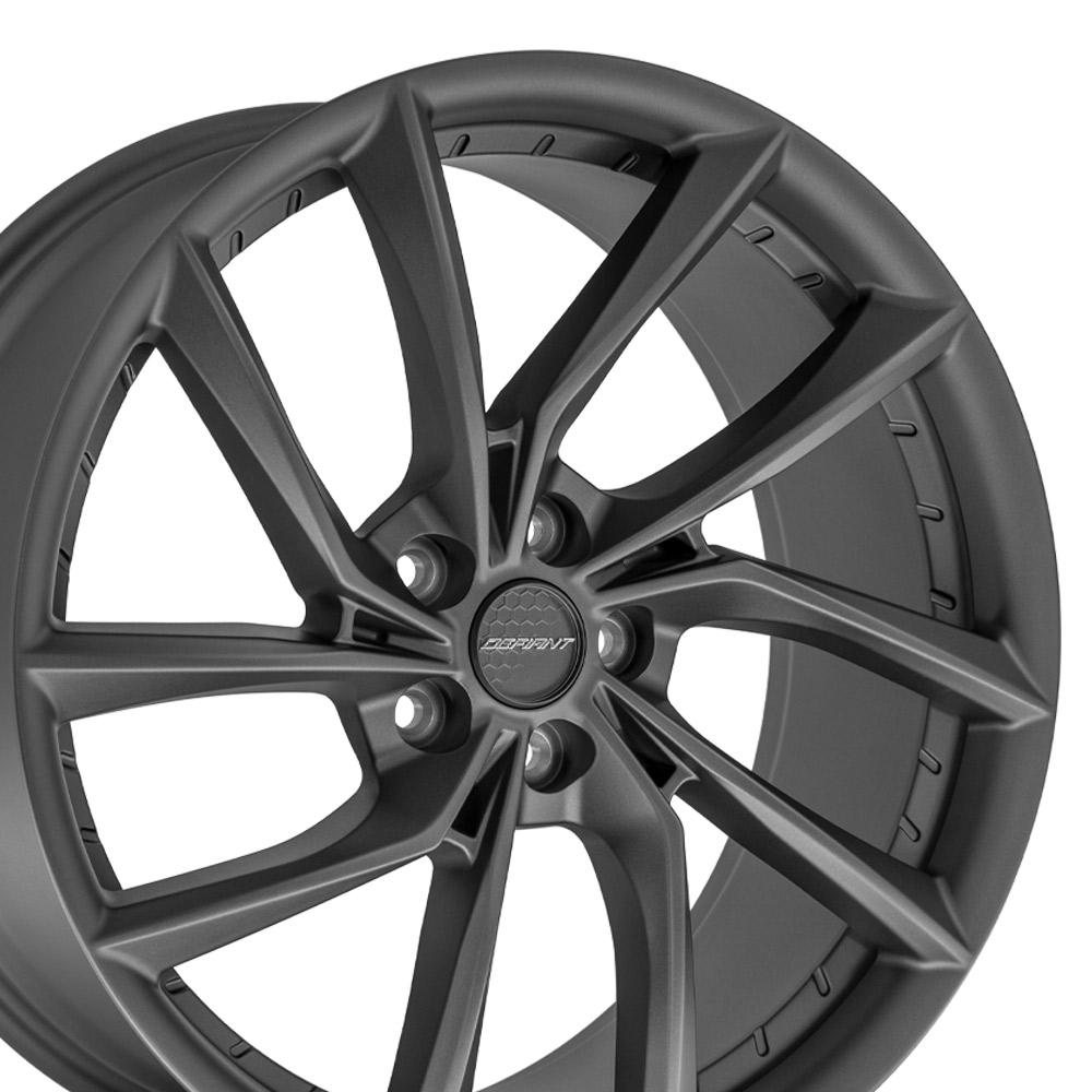 Defiant Wheel DF06 Dark Satin Charcoal 20x9 5x4.5" fits Tesla Acura Honda