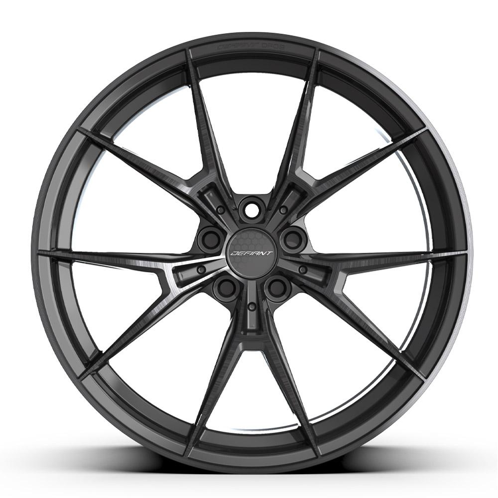 Defiant Wheel DF09 Black Machined with Tinted Clear 20x9 5x120mm fits BMW
