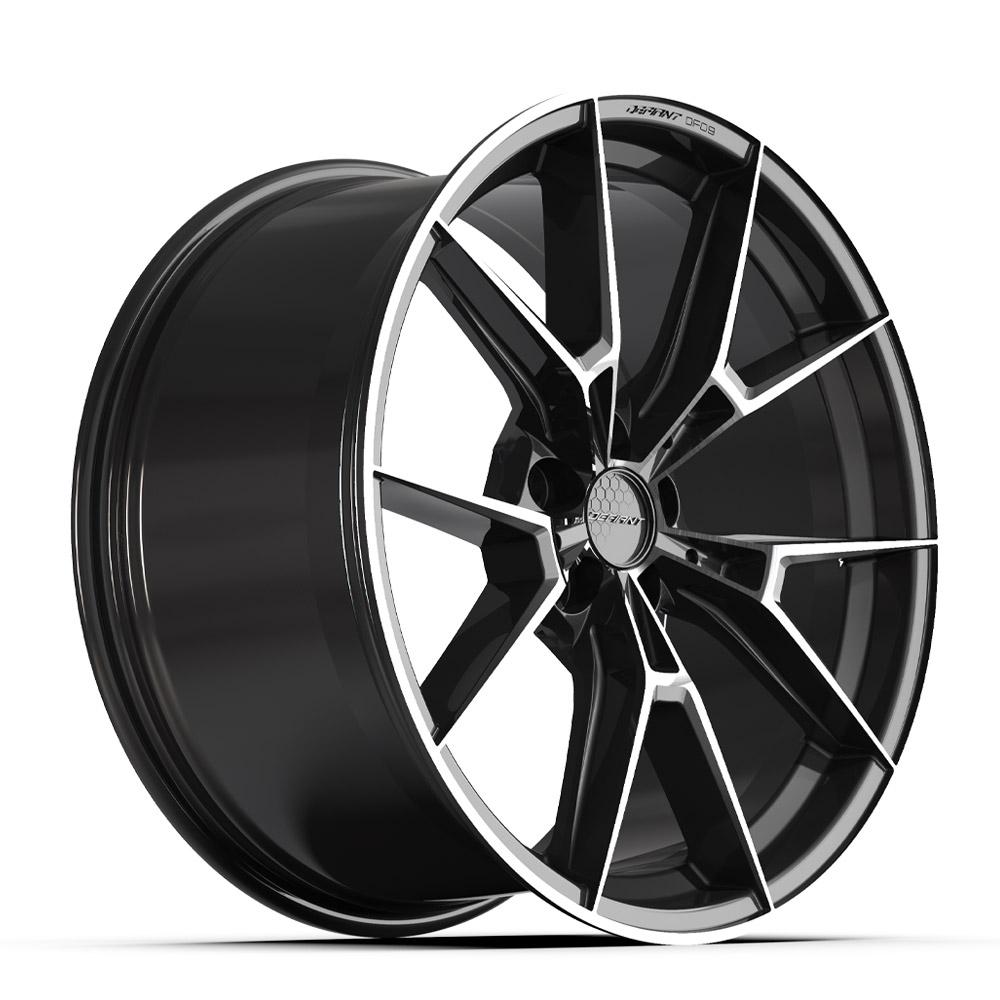 Defiant Wheel DF09 Black Machined with Tinted Clear 20x10 5x120mm fits BMW