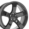 20" Replica Wheel DG12 Fits Dodge Charger SRT Rim 20x8 Black Wheel