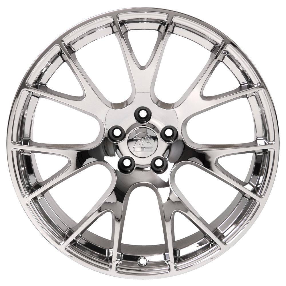 20" Replica Wheel DG15 Fits Dodge Hellcat Rim 20x9 Chrome Wheel