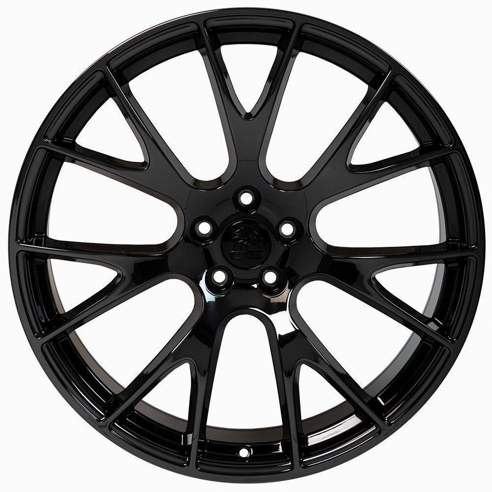 20" Replica Wheel DG15 Fits Dodge Hellcat Rim 20x10 Black Wheel