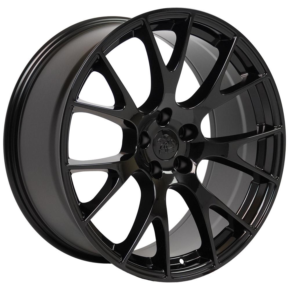 20" Replica Wheel DG15 Fits Dodge Hellcat Rim 20x10 Black Wheel
