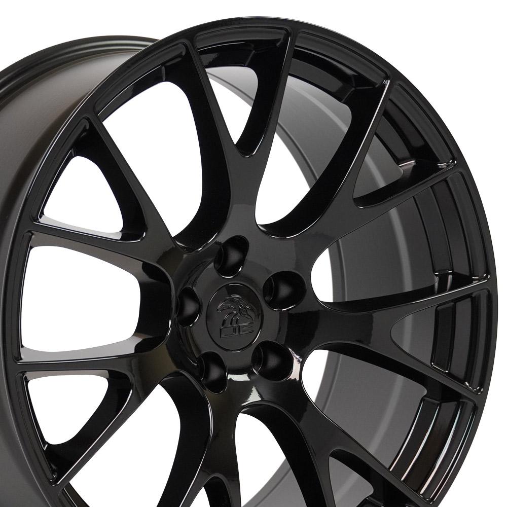 20" Replica Wheel DG15 Fits Dodge Hellcat Rim 20x10 Black Wheel
