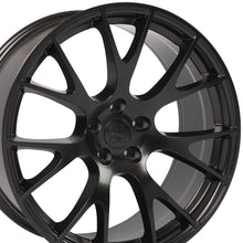 Cargar imagen en el visor de la galería, 22" Replica Wheel DG15 Fits Dodge Hellcat Rim 22x9 Black Wheel
