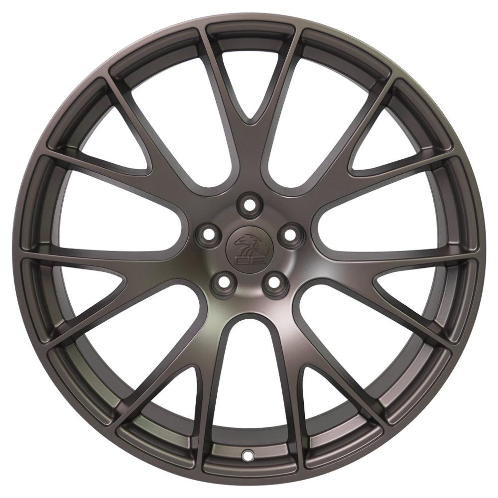 22" Replica Wheel DG15 Fits Dodge Hellcat Rim 22x9 Bronze Wheel