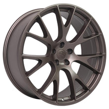 Cargar imagen en el visor de la galería, 22" Replica Wheel DG15 Fits Dodge Hellcat Rim 22x9 Bronze Wheel