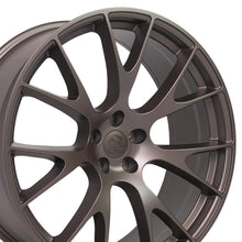 Cargar imagen en el visor de la galería, 22" Replica Wheel DG15 Fits Dodge Hellcat Rim 22x9 Bronze Wheel