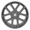 22" Replica Wheel DG51 Fits Dodge RAM Rim 22x10 Gunmetal Wheel