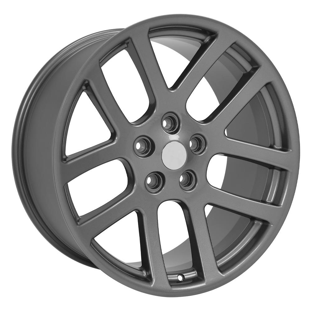 22" Replica Wheel DG51 Fits Dodge RAM Rim 22x10 Gunmetal Wheel