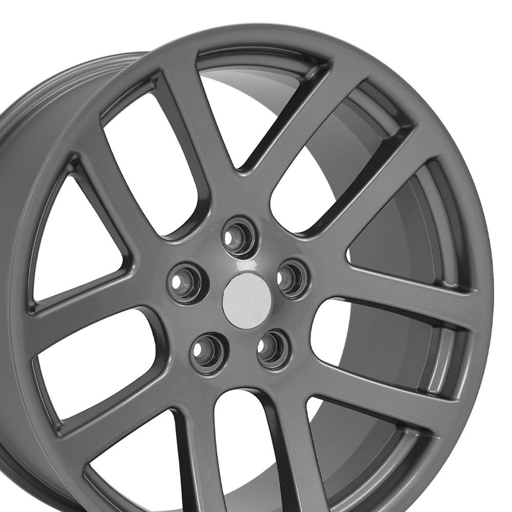 22" Replica Wheel DG51 Fits Dodge RAM Rim 22x10 Gunmetal Wheel