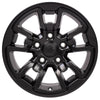 17" Replica Wheel DG55 Fits Dodge RAM Rebel Rim 17x8 Black Wheel