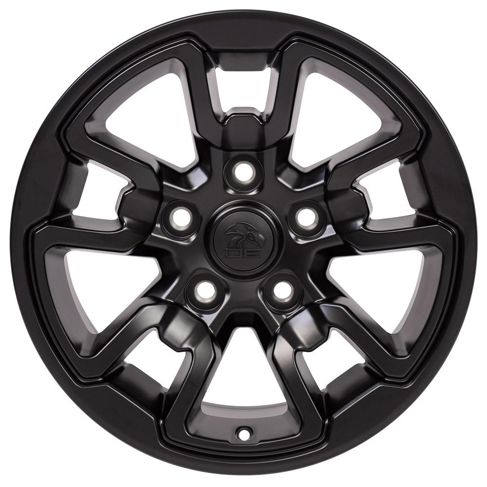 17" Replica Wheel DG55 Fits Dodge RAM Rebel Rim 17x8 Black Wheel