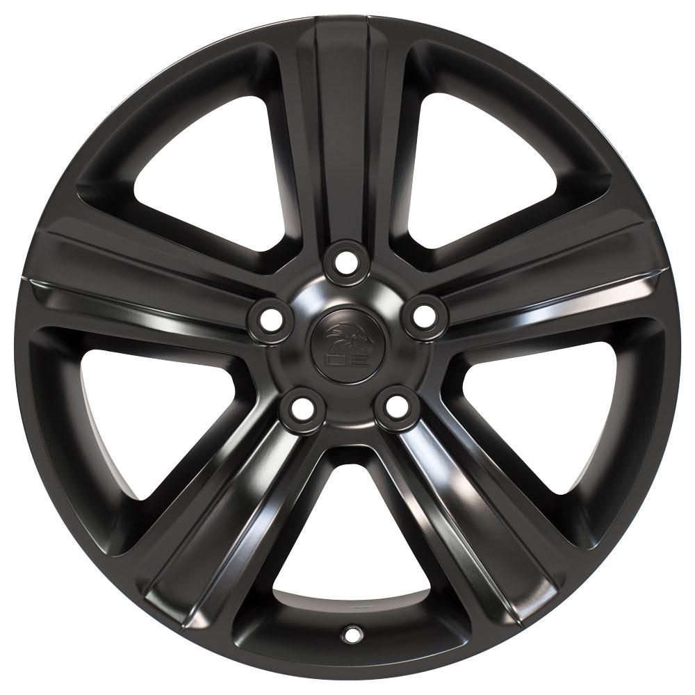 20" Replica Wheel DG65 Fits Dodge RAM Rim 20x9 Black Wheel