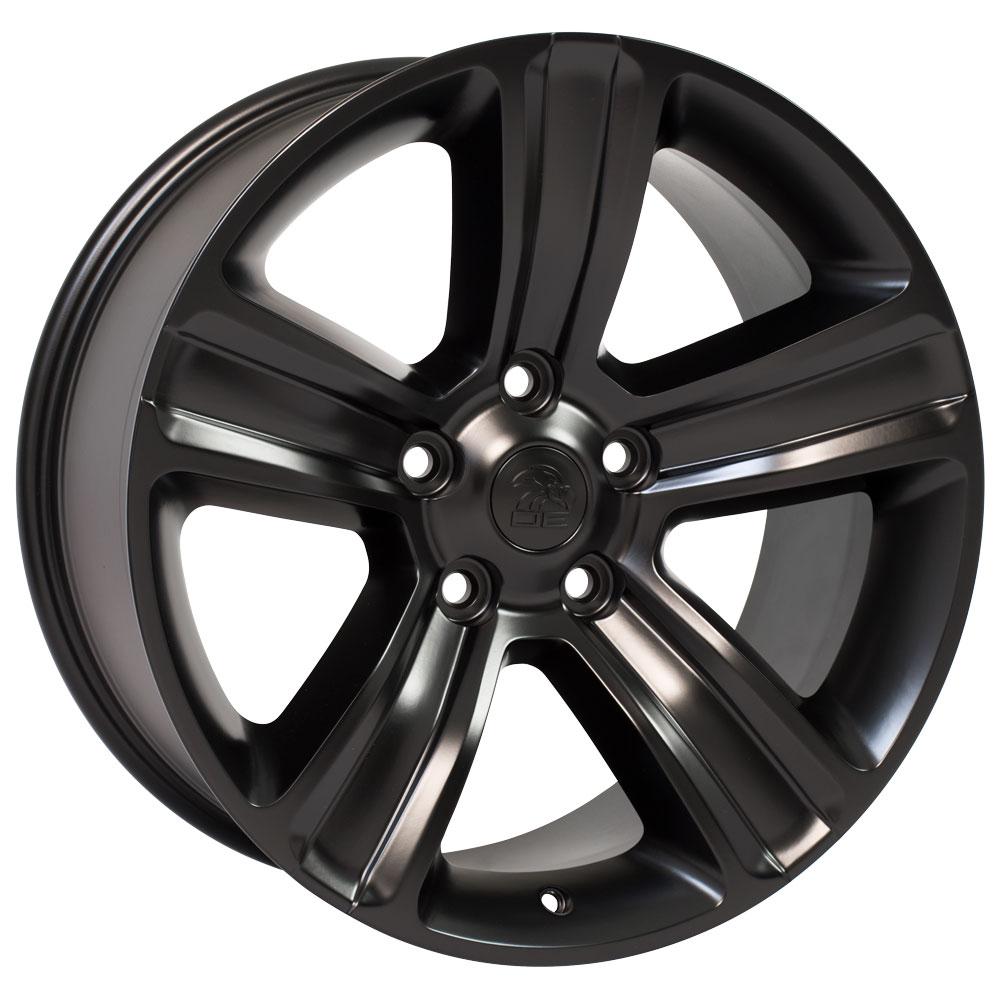 20" Replica Wheel DG65 Fits Dodge RAM Rim 20x9 Black Wheel