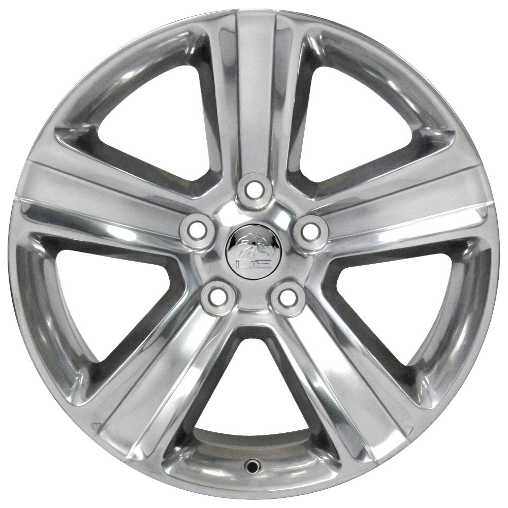 20" Replica Wheel DG65 Fits Dodge RAM Rim 20x9 Polished Wheel