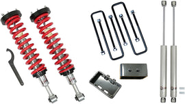 1-4 Inch Adjustable Coilovers 3 Inch Rear Blocks w/U Bolts and Shocks 04-13 F-150 06-08 Mark LT Freedom Off-Road