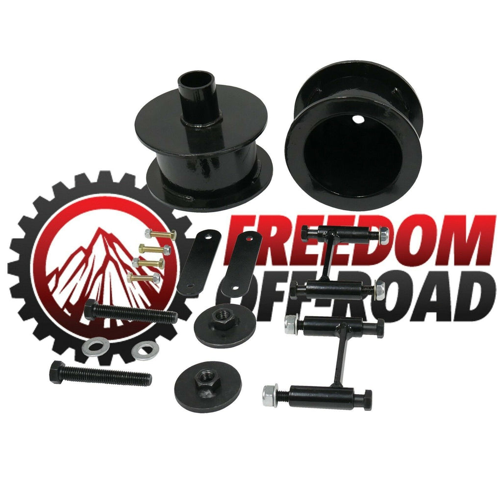3 Inch Rear Coil Spring Spacers with Shock Extenders and Brake Line Brackets 07-18 Wrangler JK Freedom Off-Road