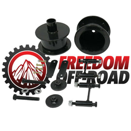 3 Inch Rear Coil Spring Spacers with Shock Extenders and Brake Line Brackets 07-18 Wrangler JK Freedom Off-Road