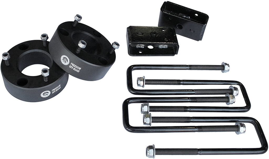 3 Inch  Front Strut Spacers 2 Inch Rear Lift Blocks w/U Bolts 05-07 Armada/ 05-23 Titan Freedom Off-Road