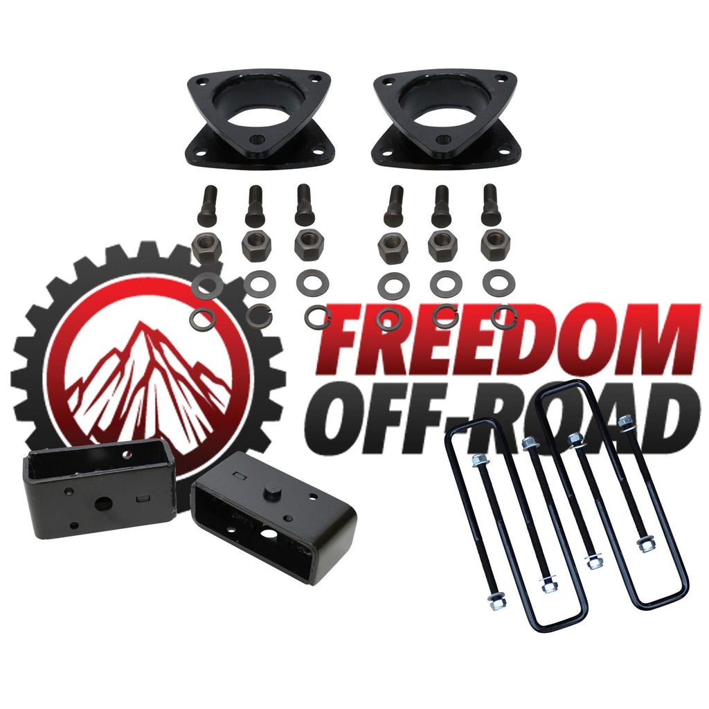 3 Inch Front Steel Strut Spacers 2 Inch Rear Lift Blocks w/U Bolts 05-23 Tacoma Freedom Off-Road
