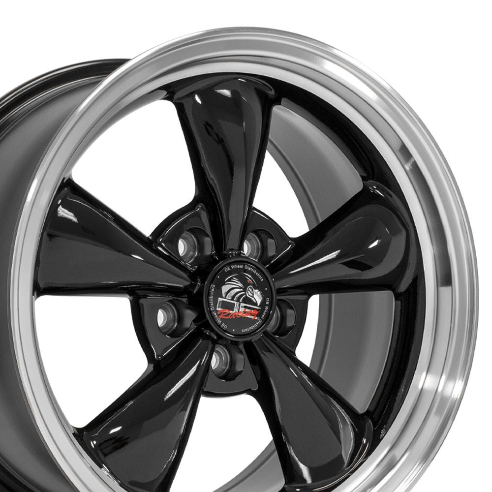 17" Replica Wheel FR01 Fits Ford Mustang Bullitt Rim 17x9 Black Wheel