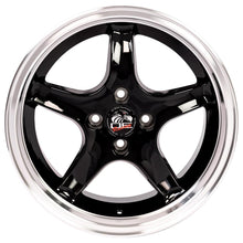 Cargar imagen en el visor de la galería, 17" Replica Wheel FR04 Fits Ford Mustang Cobra Rim 17x9 DD Black Wheel