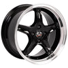 17" Replica Wheel FR04 Fits Ford Mustang Cobra Rim 17x9 DD Black Wheel