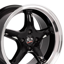 Cargar imagen en el visor de la galería, 17" Replica Wheel FR04 Fits Ford Mustang Cobra Rim 17x9 DD Black Wheel