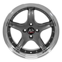 Cargar imagen en el visor de la galería, 17" Replica Wheel FR04 Fits Ford Mustang Cobra Rim 17x9 DR Gunmetal Wheel