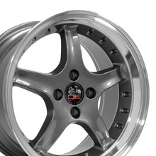 Cargar imagen en el visor de la galería, 17" Replica Wheel FR04 Fits Ford Mustang Cobra Rim 17x9 DR Gunmetal Wheel