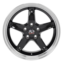 Cargar imagen en el visor de la galería, 17" Replica Wheel FR04 Fits Ford Mustang Cobra Rim 17x9 Black Wheel