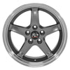 17" Replica Wheel FR04 Fits Ford Mustang Cobra Rim 17x9 Gunmetal Wheel