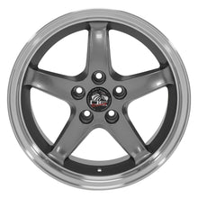 Cargar imagen en el visor de la galería, 17" Replica Wheel FR04 Fits Ford Mustang Cobra Rim 17x9 Gunmetal Wheel