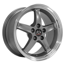 Cargar imagen en el visor de la galería, 17" Replica Wheel FR04 Fits Ford Mustang Cobra Rim 17x9 Gunmetal Wheel